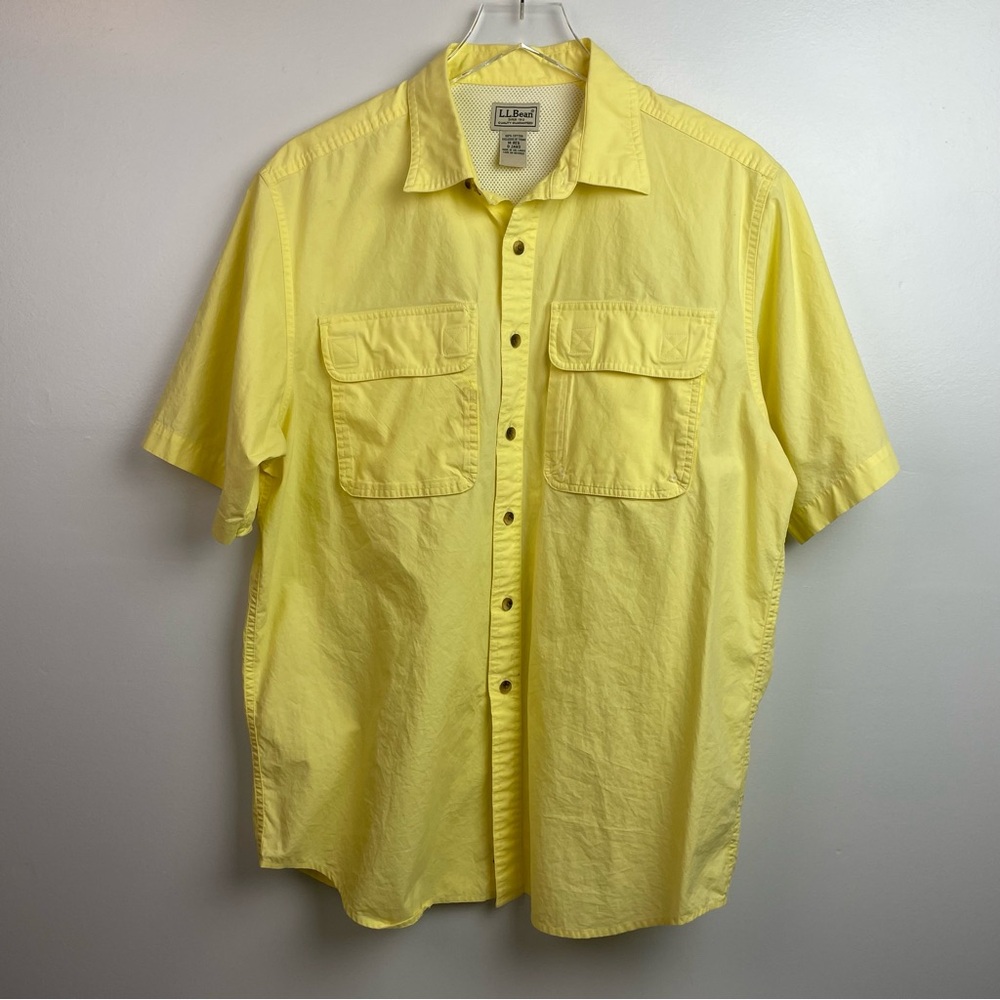 L.L. Bean Yellow Vented SS Shirt